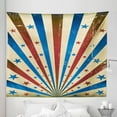 thumbnail image 1 of Circus Tapestry, American Flag Inspired Grungy Background with Pastel Colored Rays of Beams and Stars, Fabric Wall Hanging Decor for Bedroom Living Room Dorm, 5 Sizes, Multicolor, by Ambesonne, 1 of 1