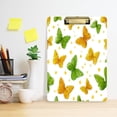 thumbnail image 5 of Acrylic Writing Board Gold 12.5*9 Inch Clipboards Transparent Acrylic Material Suitable For Office Classroom Teachers Fashion Bloggers Stationery Enthusiasts Yellow and Green Butterflies, 5 of 9