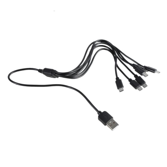ANXPTIME 50CM USB Charging Cord USB2.0 Type A Male to 6 in 1 USB 5Pin Splitter Cable