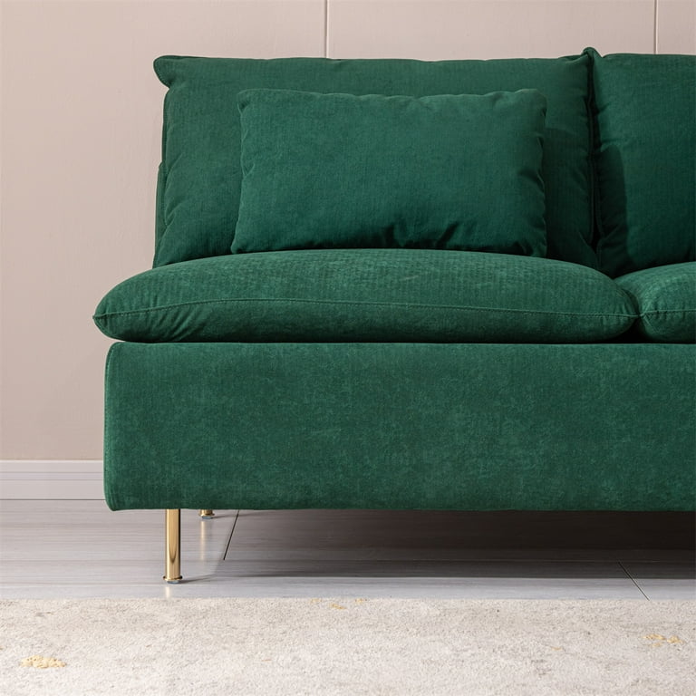Loveseat Sofa Modern 2 Seater Armless Settee Bench Upholstered