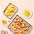 thumbnail image 2 of 11 Inch Baking Sheets for Oven Set of 2, Shinsin Nonstick Toaster Oven Pans Heavy Gauge Steel 11X9 Inch Cookie Sheets for Baking, 1 Inch Deep Toaster Oven Tray Replacement (Gold) Shinsin NA, 2 of 7