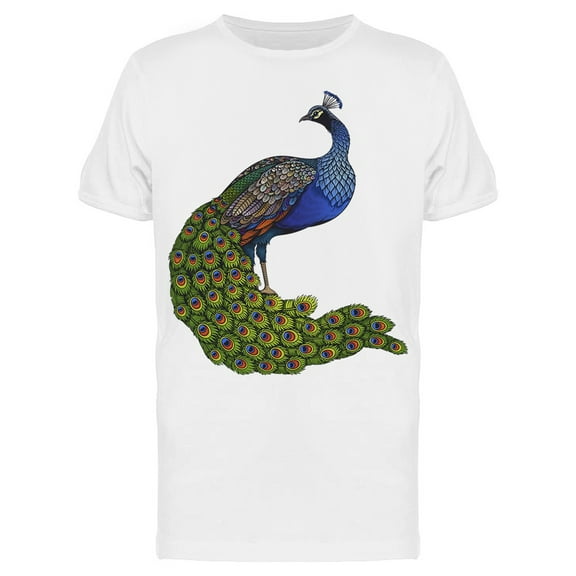Peacock Graphic T-Shirt Men -Image by Shutterstock, Male Medium