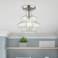 thumbnail image 5 of 52830-91-Livex Lighting-Everett - 1 Light Semi-Flush Mount-8.75 Inches Tall and 9 Inches Wide-Brushed Nickel/Polished Chrome Finish, 5 of 13