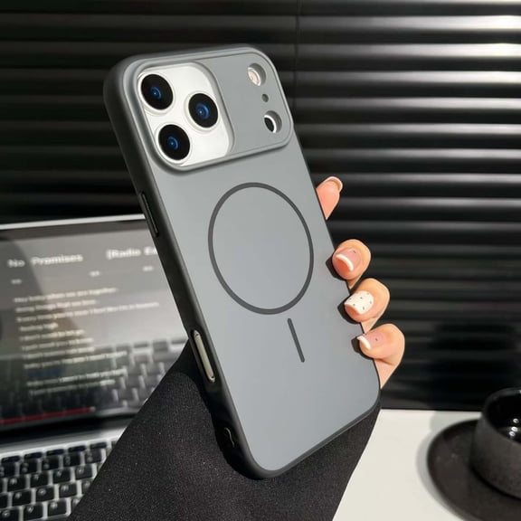 TECH CIRCLE For iPhone 16 Pro Max PC TPU Magnetic Case,Thin Anti-Scratch, Shockproof, Support Wireless Charging, Lightweight Non-Slip Matte Heavy Duty Drop Protection Cover,Black