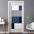 thumbnail image 3 of Non-Adhesive Static Cling Window Tint, Navy Blue Grey Geometric Window Privacy Film Frosted, Modern Black White Abstract Art Insulated Windows Frosted Films for Living room, 35.4 x 78.7 Inches, 3 of 9