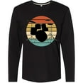 thumbnail image 3 of Inktastic Drum Set Retro Drummer Sunset Long Sleeve T-Shirt, 3 of 5