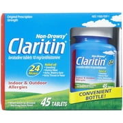 3 Pack Claritin 24 Hour Relief 10 Mg - Non-Drowsy Allergy Tablet 45ct each