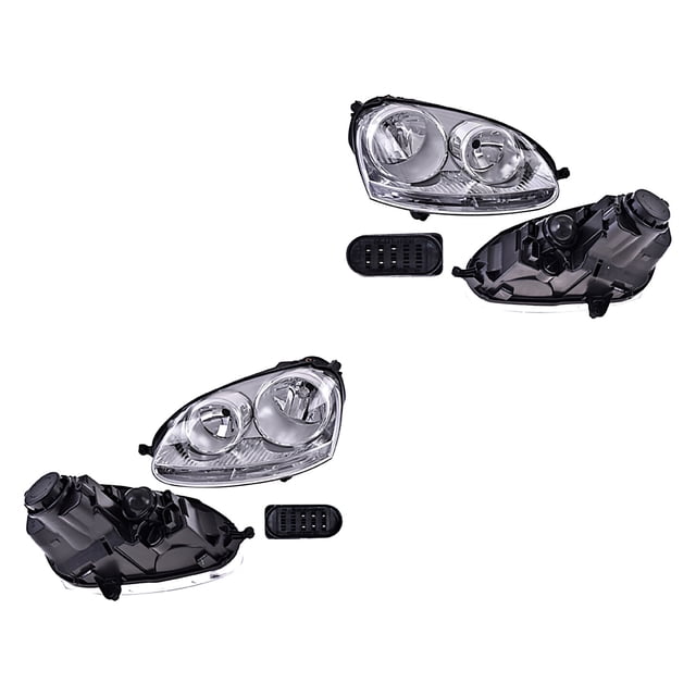 Par de Faros DEPO Bora 2005 A 2010 Fdo Crom Manual P/Halog
