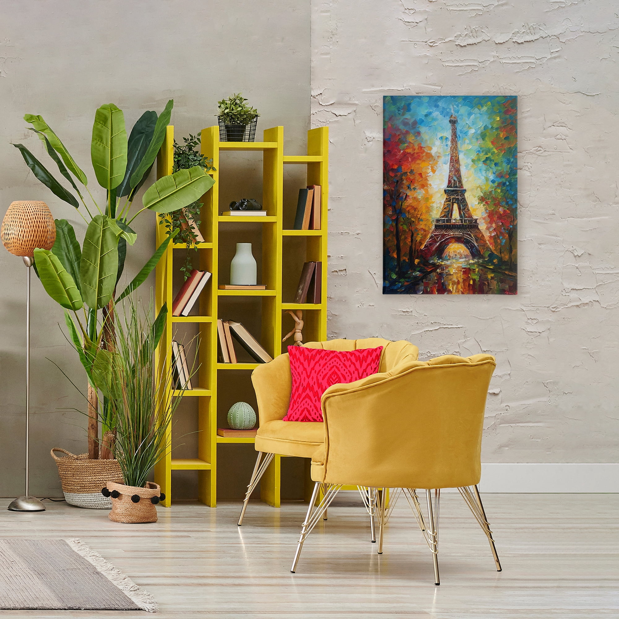 Stupell Industries Colorful Reflection at Eiffel Tower Canvas Wall Art, design by Creative Studio