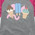 thumbnail image 3 of Instant Message - Ice Creams  - Toddler & Youth Girls Raglan Graphic T-Shirt, 3 of 6