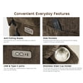 thumbnail image 5 of JULY'S SONG Oversized Recliner Chair with Heat and Massage, Power Lift Chairs for elderly with Cup Holders, Heavy Duty Electric Recliners for Adults with USB & Type C ports, Chenille Brown, 5 of 11