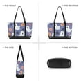 thumbnail image 6 of FORMRS Canvas Laptop Tote Bag for Women with 15.6" Computer Compartments Shoulder Handbag, Blue Cute Halloween, 6 of 7