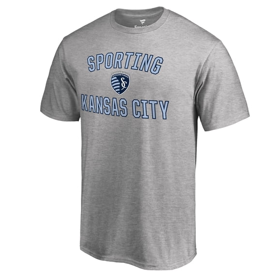Men's Ash Sporting Kansas City Victory Arch T-Shirt