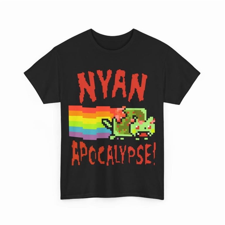 Nyan Cat Apocalypse Casual Classic Unisex Comfort Tee T Shirt