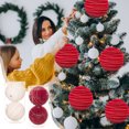 thumbnail image 1 of Fufafayo under $5 Christmas Ornaments Set, Circle Painted Flocking Balls, Christmas Tree Hanging Decorations, Large Size Tree Decor, Festive Holiday Decor Collection, 1 of 9