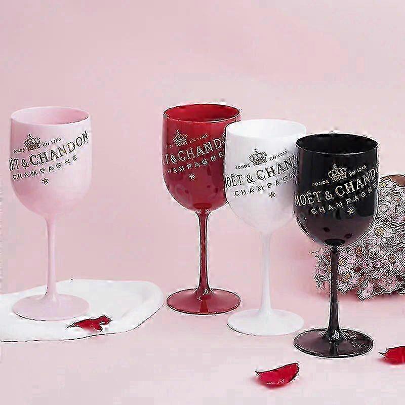 500ml Moet Champagne Flutes Glasses Plastic Acrylic Champagne Glass Wine GlassWHITE 6PCS