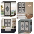 thumbnail image 7 of Retro Flowers Window Privacy Film, Boho Ethnic Retro Abstract Florals Grid Static Cling UV Sun Blocking Tint Film Heat Control Windows Films for Bedroom Bathroom, Window Stickers 17.7"x39.3", 7 of 7