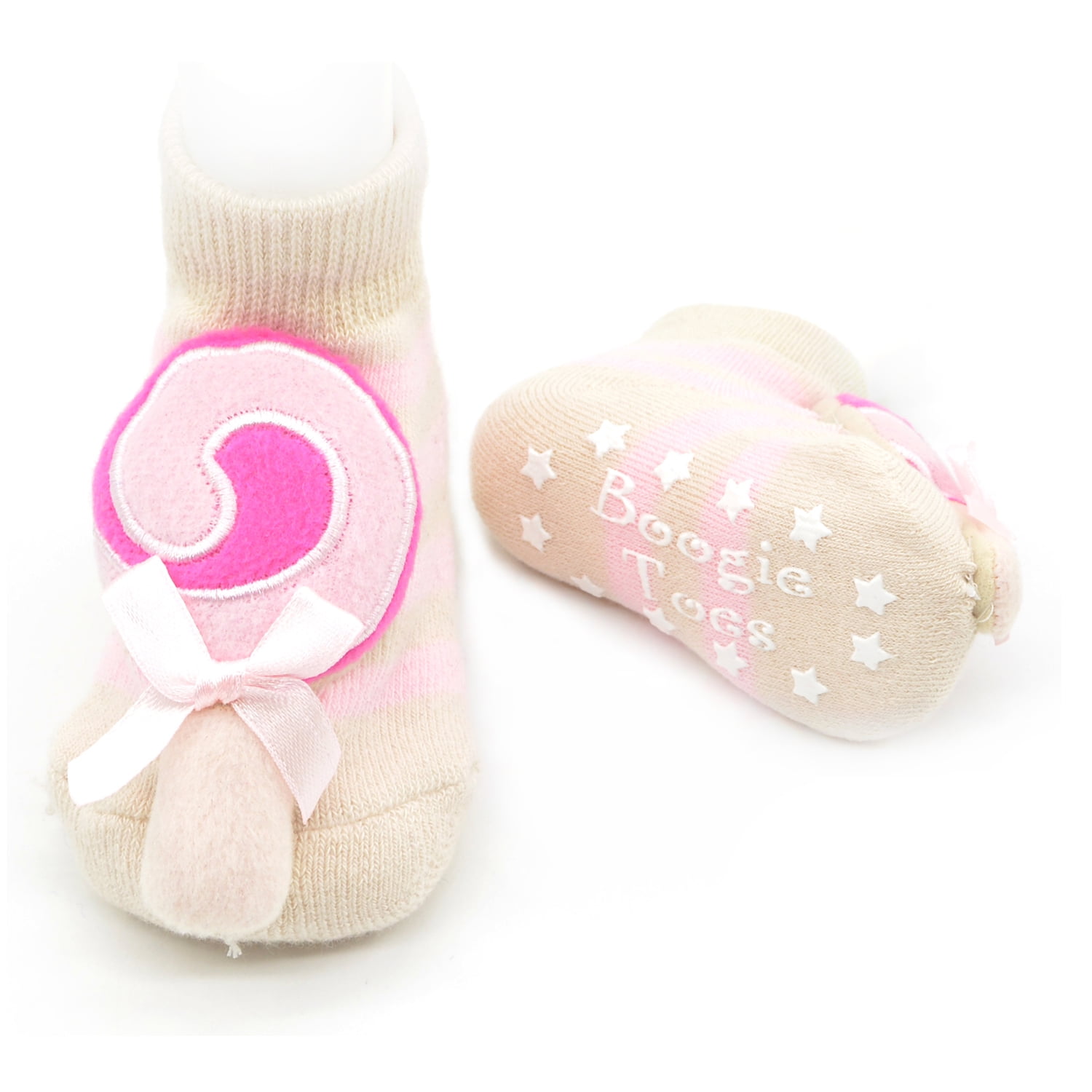 Lollipop Boogie Toes Rattle Socks, 1 Pair, 0-1 Yrs