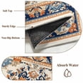 thumbnail image 6 of 2'x6' Rug Runners for Hallways Kitchen, Blue Burnt Orange Boho Non Slip Entryway Beside Floor Carpet Runner, Antique Southwestern Art Washable Laundry Room Bedroom Throw Rugs Mat for Family Pet, 6 of 8