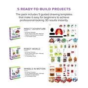myFirst 3dPen Make Filaments Fun Pack-Robot World, Kid-Safe Low-Temp PCL Material, 3 Themed Kits for Creative Play