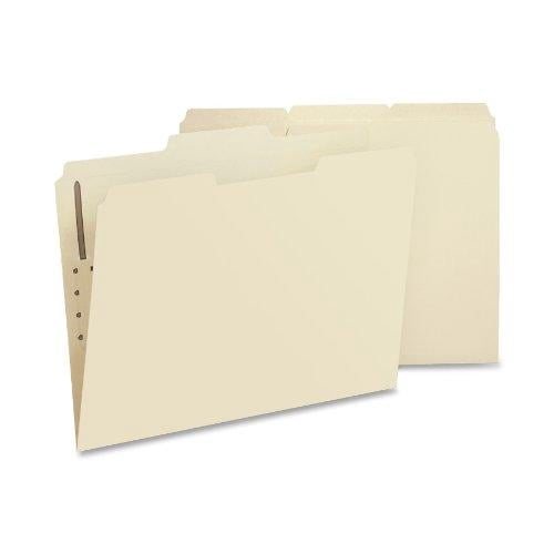 Smead Fastener File Folder, 1 Fastener, Reinforced 1/3-Cut Tab, Letter Size, Manila, 50 per Box (14534) 1/3-Cut Assorted Position