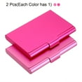 thumbnail image 3 of Professional Business Card Holder Aluminum Pocket Credit Card Case, Rose Red, Pink 2 Pack, 3 of 6