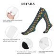 thumbnail image 5 of Rateoe Blue Floral Compression Socks for Women and Men 20-30mmHg-Circulation Support Socks Knee High Nurse Pregnant Running Medical and Travel Athletic, 5 of 7