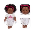 thumbnail image 4 of 12 Inch Black Baby Dolls With Clothes A,frican Realistic Baby Washable Kids Girls, 4 of 5
