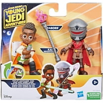 Star Wars: Young Jedi Adventures Pop-UpLightsaber Duel, Kai Brightstar & Taborr Action Figures, 4-Inch Scale Toys, Preschool Toys for 3 Year Old Boys & Girls