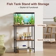 thumbnail image 6 of 5-10 Gallon Fish Tank Stand, Aquarium Stand with 2-Tier Storage Shelves, Heavy-Duty Reptile Terrarium Stand Table for 10 Gallon Standard Model, 21.2" L x 11.8" W x 29.3" H, 6 of 7