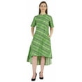 thumbnail image 5 of Phagun Printed Cotton Dress W/ Pockets Mandarin CollarAsymmetrical Knee Length Dress For Women, 5 of 7