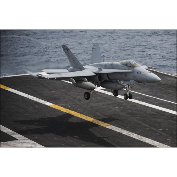 24"x36" Gallery Poster, FA-18C Hornet f-18 VMFA-323 Death Rattlers USS Nimitz