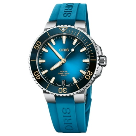 Oris Aquis Date 41mm Automatic Blue Dial Rubber Strap Men's Watch 01 400 7769 4125-07 4 22 75FC