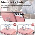 thumbnail image 6 of TECH CIRCLE Case for Samsung Galaxy S22 6.1", [Built-in 2 Micro-SIM Card Slots] Slim Soft Shockproof Protective Cover with Ring Holder Stand + Card Holder Pocket + Eject Pin Holder - Pink, 6 of 8