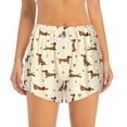 thumbnail image 4 of Lsque Heart Dachshund Printed Women's Running Shorts with Liner Pockets,Elastic Quick Dry Workout Athletic Gym Yoga Shorts,Womens High Waist Shorts-X-Large, 4 of 9
