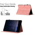 thumbnail image 4 of Case for Amazon Kindle Fire 7 12th Gen 2022, Embossed PU Leather Cover Flip with Smart Auto Wake / Sleep Stand Function Pencil Holder and Card Slots & Footgrip Case, Pink, 4 of 5