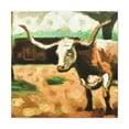 thumbnail image 2 of "Texas Longhorns Roam Free" - Canvas, 2 of 25