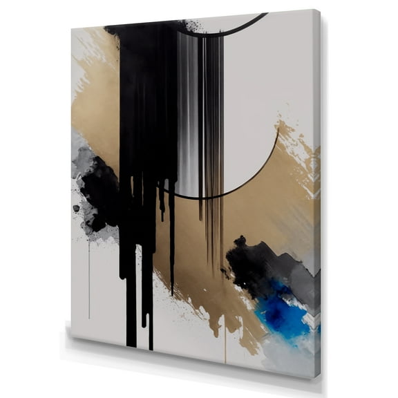 Designart Blue Minimalist Abstract I Canvas Wall Art