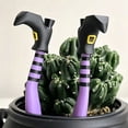 thumbnail image 5 of Cififendec Halloween Witch Leg Plant Stakes, 4.33", Plastic Spooky Striped Witch Boot Flower Pot Picks for Garden Planter Table Decor, 5 of 5