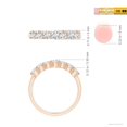 thumbnail image 4 of ANGARA Lab Grown Half Eternity 7 Stone Diamond Wedding Ring for Women in 14K Rose Gold (Size-3mm| Color-F-G| Clarity-VS) | Anniversary, Jewelry Gift for Women | Lab-Grown Diamond Ring, 4 of 6