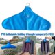 thumbnail image 1 of Perchero inflable de PVC para ropa, abrigo portátil de viaje antideslizante plegable (5 piezas, azul), 1 of 5