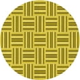thumbnail image 1 of Ahgly Company Indoor Round Patterned Golden Yellow Area Rugs, 5' Round, 1 of 6