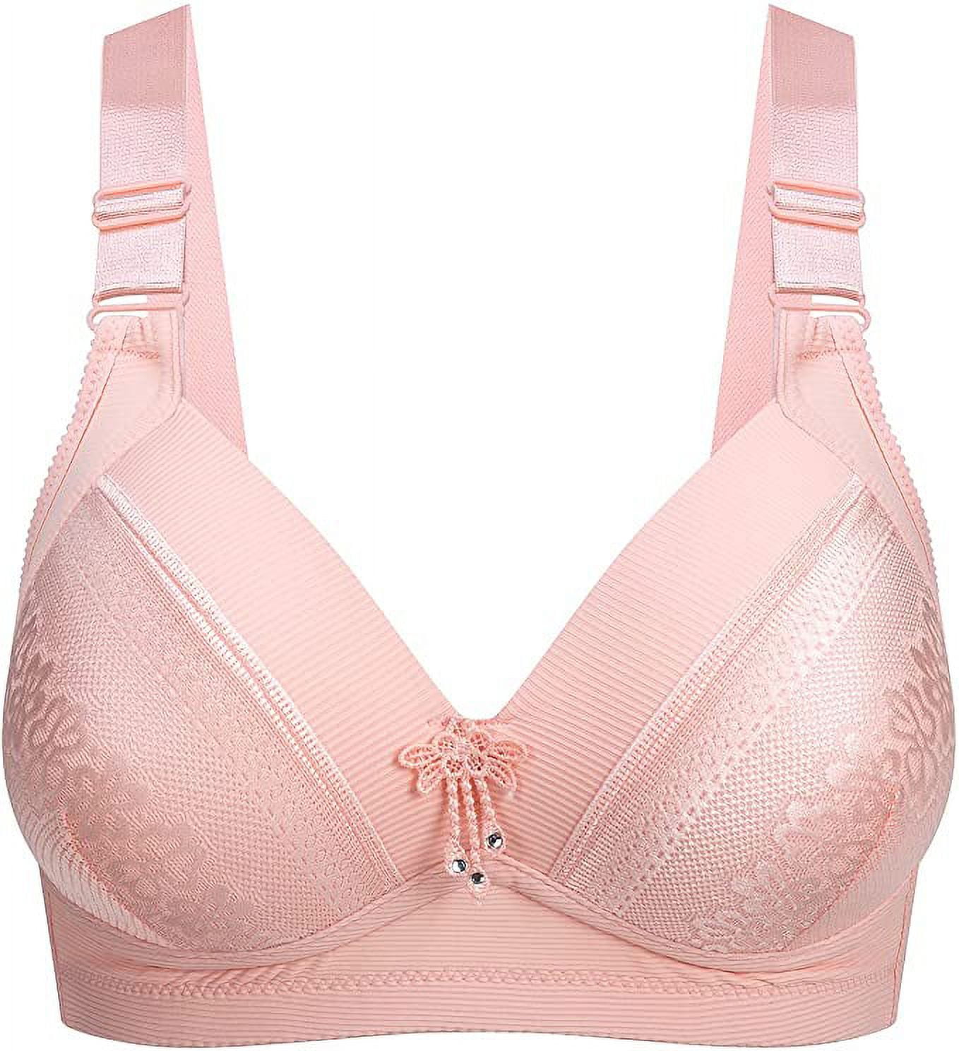 Candyskin Women's Cotton Pink Bra with Full Cups (Flower Print Non Padded  Non Wire Size 38DD) Women Full Coverage Non Padded Bra - Price History