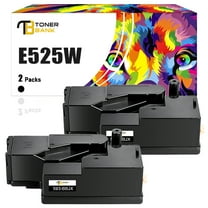 E525W Toner Cartridge 2* Black | Compatible for Dell E525W E525 525w for Dell 593-BBJU 593-BBJV 593-BBJW 593-BBJX High Yield Printer Ink