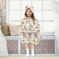 thumbnail image 7 of Dailycode Wearable Blanket Hoodie Oversized Sherpa Flannel Blankets with Pocket for 3-14 Year Old Koala Cup Rainbow, 7 of 7