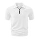 thumbnail image 4 of pstuiky camiseta de hombre, Blusa de manga corta con cuello vuelto y bolsillos con cremallera de color liso a la moda para hombre camisetas de hombre l, 4 of 8