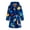 Dark Blue, variant on 2-12T Boys Girls Robe Kids Fleece Flannel Soft Hooded Bathrobes Toddler Cartoon Plush Pajamas Sleepwear Blue