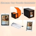 thumbnail image 4 of Deck Box, bandeja de dados y torre 2 en 1 para MTG Commander, color negro y naranja, 4 of 6