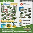 thumbnail image 3 of 1162 Pcs Police Building Blocks Set, Army Military Base Building Kit for Kids,ENP Stem Building Toy, Gifts for Boys Girls 6-12, Green, 3 of 9