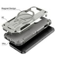 thumbnail image 4 of for iPhone 15 Étui 6,1 Pouces [Compatible avec MagSafe] Support Invisible Intégré, Étui de Protection Souple en TPU Antichoc de Qualité Militaire, Gris, for iPhone 15, 4 of 7